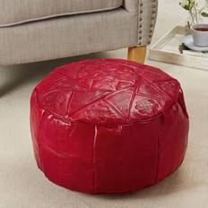 Leathers Foot Stools Tunisian pouffe hand crafted artisan Foot Stool