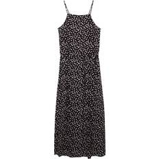 Tom Tailor Women's Halter Neck Dress - Black Flower Minimal Print