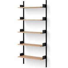 NEW WORKS. 1900 Oak/Black Wall Shelf 83.5cm