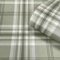 Muriva Green Wallpapers Muriva Classic tartan check wallpaper kelso fabric effect textured 165526 sage