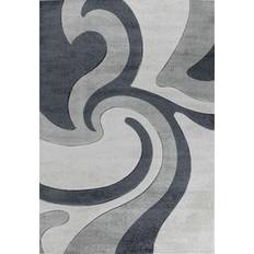 Serdim Rugs Valencia Modern Swirl Black, Grey 80x150cm