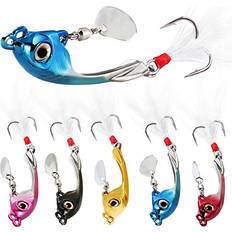 Sougayilang Sougayilang Jigs Fishing Lures Sinking Metal Spinner Bait Micro Jigging Bait-E-2.56in/0.42oz-5PCS with Box