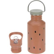 Lässig biberón botella de acero inoxidable sin BPA 500ml niños guardería jardín de infancia a prueba de fugas con tapa deportiva para beber/Bottle Stainless Steel Happy Prints olive