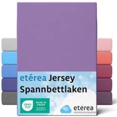 Morado Ropa de Cama Eterea Comfort Jersey Spannbettlaken Violett 60x120 cm - 70x140 cm Sábana Morado