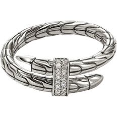 Silver - Unisex Rings John Hardy Spear Ring - Silver/Diamonds