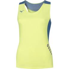 Amarillo - Mujer Camisetas Mizuno Camiseta Premium Japan Mangas - Blanco/Blue