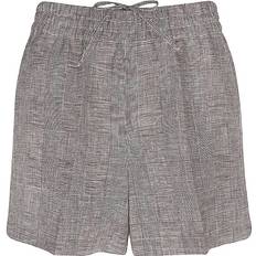 Anine Bing Shorts Anine Bing Womens Brown Plaid Kam Elasticated-waist Linen Shorts BROWN PLAID