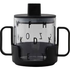 Negro Vasos con boquilla Design Letters Taza Grow with your cup lavanda