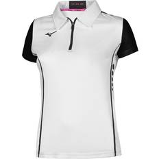 Donna - Tinta unita Polos Mizuno Polo da donna Wom Hex - Bianco/Bianco/Nero