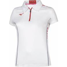 Blanco Polos Mizuno Polo de mujer Wom Hex - Blanc