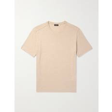 Zegna Linen-Jersey T-Shirt Men Neutrals IT