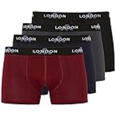 FM London 4/8er-Pack Herren-Boxershorts mit elastischem Bund Herrenunterwäsche für den Alltag, Klassisch Dunkel 4er Pack