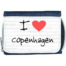 Silver Wallets TeeTreeDesigns I love heart copenhagen denim wallet