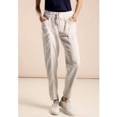 Dame - Syntetisk Jeans Street One Jeans - Ecru