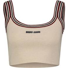 Cashmere Canottiere Miu Miu Cashmere Crop Top