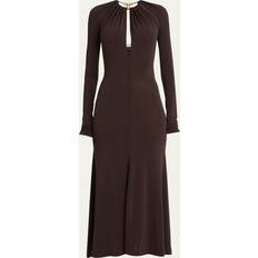 Ferragamo Brown Dresses Ferragamo Women Long crepe dress Brown