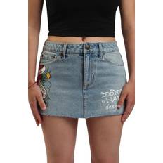 スカート OFF-WHITE WOMEN Motorcycle Hole Mini Skirt Blue Off-White Motorcycle Hole Miniskirt | Blue | FARFETCH OM