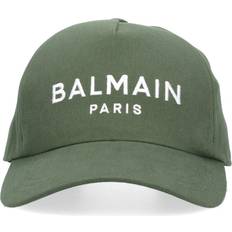 Headgear Balmain Embroidery Cap Cotton Khaki/White TU