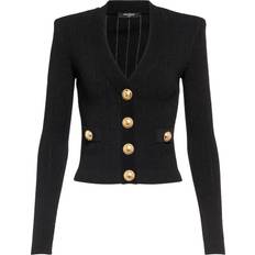 Kortstrikket Cardigan - Sort