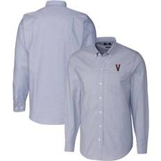 Blue - Golf Shirts Cutter & Buck Men's NCAA Light Virginia Cavaliers Vault Stretch Oxford Long Sleeve Button-Down Shirt, Light Blue