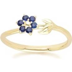 Sapphire Rings Gemondo Floral Vine Sapphire Ring in 9ct Yellow Gold