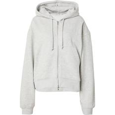 Weekday Essence Boxy Zip Thru Hoodie - Grey