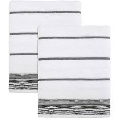 Polyester Bath Towels Nicole Miller Sydney 2 Bath Towel White