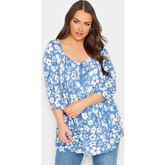 Floral Chemisiers Yours Gypsy Top Blue 26-28