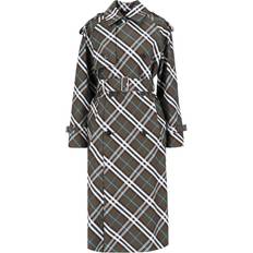 Outerwear Burberry 'Check' Double-Breasted Midi Trench Coat Green 6 UK