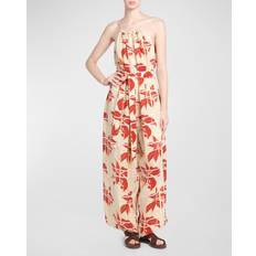 Loro Piana Jumpsuits & Overalls Loro Piana Cristina Floral Linen Jumpsuit - Beige