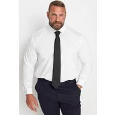 BadRhino Mens Tailoring Big & Tall White Premium Long Sleeve Formal Shirt Big & Tall