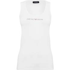 Emporio Armani M Tank Tops Emporio Armani Stud Logo Tank Top - Cream