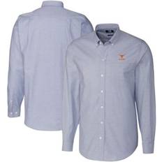 Blue - Golf Shirts Cutter & Buck Men's NCAA Light Texas Longhorns Alumni Logo Stretch Oxford Long Sleeve Button-Down Shirt, Light Blue