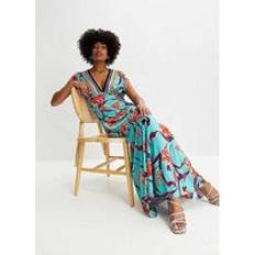 Bonprix Floral Maxi Dress Green Floral