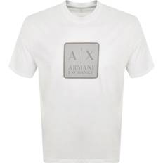 Armani Exchange White T-shirts Armani Exchange Crew Neck Logo T Shirt White