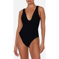 Hunza G Sadie Seersucker Swimsuit Black