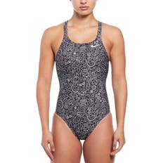 Nike Recycled Materials Swimwear Nike Badeanzug, Damen Hydrastrong Multi Print Noir