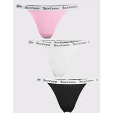 Juicy Couture Pack Cotton Brief With Branded Elastic Multi Black, Multi, Xxs, Women Print