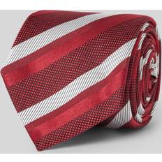 Men - Red Ties BOSS Silk-blend tie with all-over jacquard pattern Dark Red