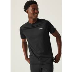 Mesh T-shirts Regatta Men's Quick Drying Virda IV T-Shirt Black Black, Mid Seasonal Sale