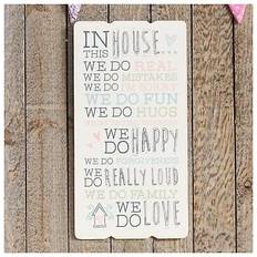 WIDDOP and Co Love life rectangle shabby chic Wall Decor