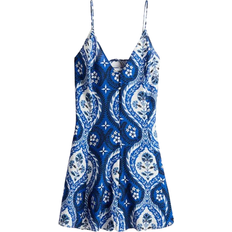 H&M A-Line Strappy Dress - Bright blue/Patterned