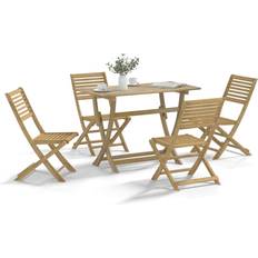 Holz Essgruppen Homie 5 Piece Garden Patio Dining Set, 1 Table incl. 4 Chairs