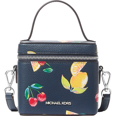 Michael Kors Sandrine Small Sequined Fruit Print Crossbody Bag - Navy