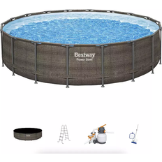 Freestanding Pools Bestway Power Steel Large Round Pool Set 5.49x1.22m