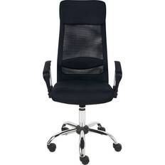 Silver Office Chairs Beliani PIONEER II Black/Silver Office Chair 126cm