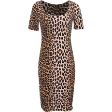 Korta klänningar - Leopard Liberté ALma Ss Turn Dress - Lux Leo