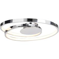 Ceiling light fittings First Choice lighting Modern LED Chrome Ceiling Flush Light ∅ 40.1cm 2pcs