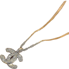 Cc Pendant Necklace - Silver/Gold