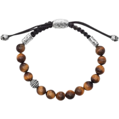 John Varvatos Beaded Bracelet - Silver/Black/Brown